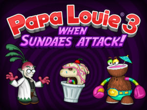 sundaes atac papa louie 3 when sundaes attack cool math games