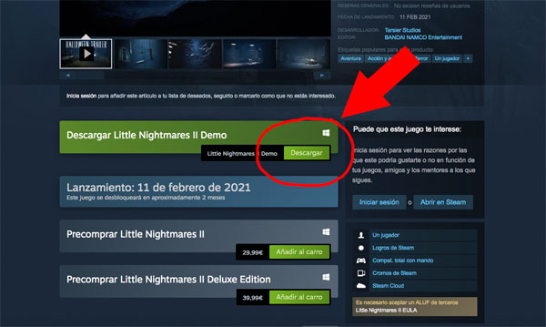 Little Nightmares 2 Download - GameFabrique